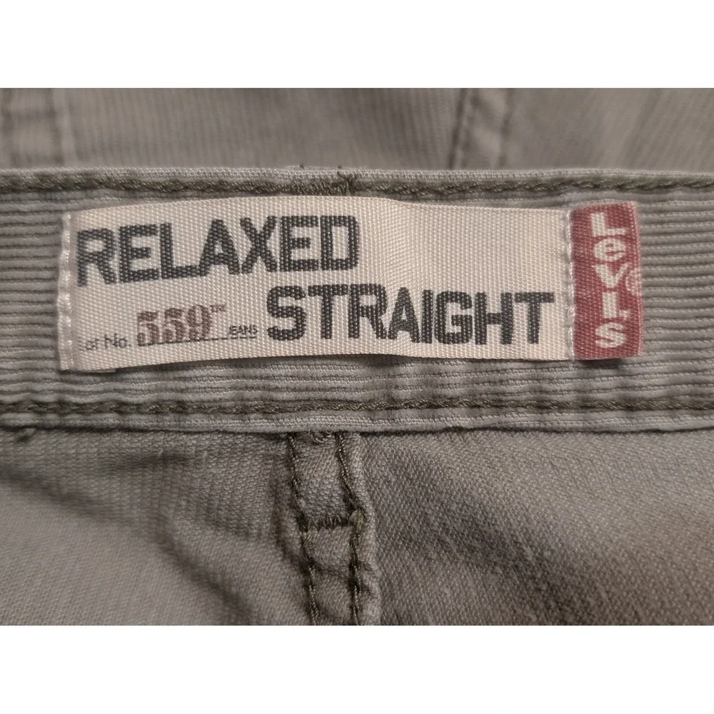 Levis 559 Relaxed Straight Corduroy Pants Mens 34x30 Khaki Tan Corduroy Trousers